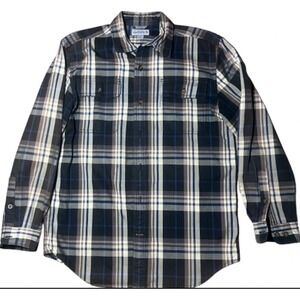 Carhartt Shirt Mens Medium Plaid Long Sleeve Button Up Work Flannel 101749